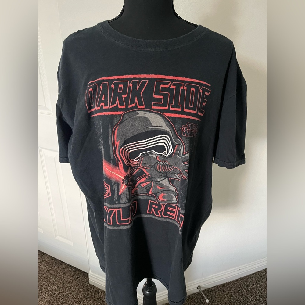 Star Wars Kylo Ren Dark Side Funko Pop Graphic Tee | Black T-Shirt